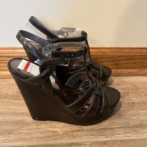Carlos Santana Brown Wedge Heels size 6.5